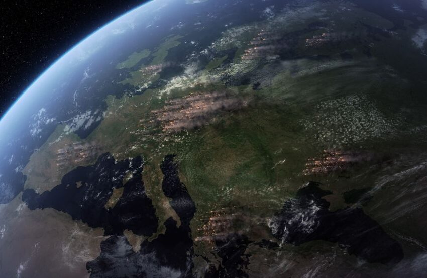  European Wildfire Season From Space