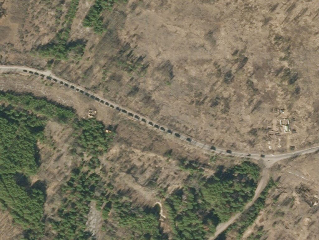 NPR: During its occupation of the Chernobyl nuclear site, Russia appears to have stationed troops in an area of high radioactive contamination. (Satellite image by Planet Labs, via PBC - taken March 16)
