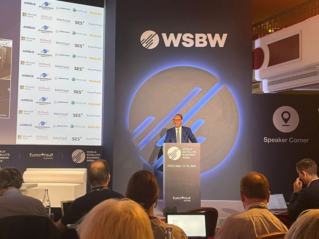 Josef Aschbacher at WSBW 2022 (photo: ESA)