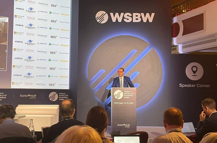 Josef Aschbacher at WSBW 2022 (photo: ESA)
